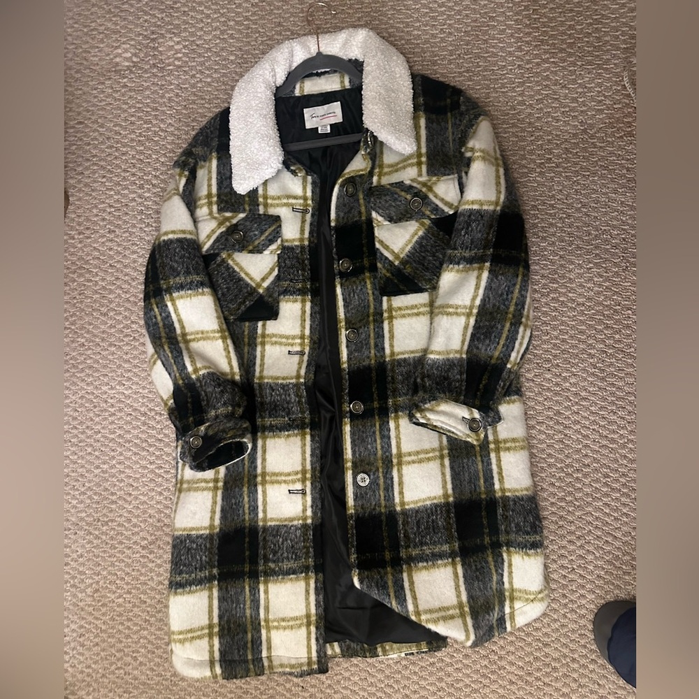 Vince Camuto Black and White Plaid Women’s Jacket
